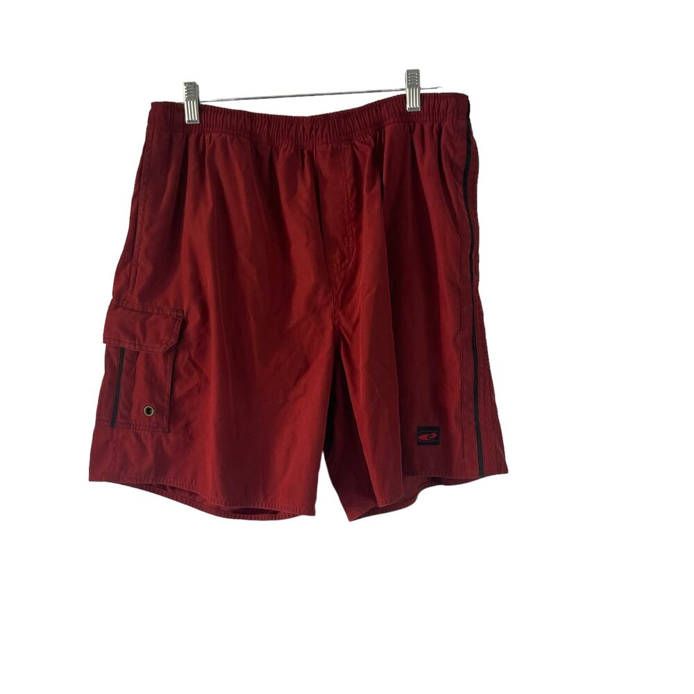Hawaiian Men's Size‎ Medium Red Board Swim Shorts Trunks Pockets